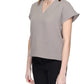 Jacqueline De Yong Beige Cotton Blouse
