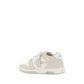 Off-White Beige Polyester Low Top Sneakers