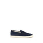 Brunello Cucinelli Blue Calf Leather Bos Taurus Slip-On Loafers