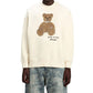 Palm Angels White Cotton Sweatshirt