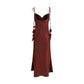 Self-Portrait Bordeaux Polyester Casual Dress