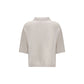 Allude Beige Cashmere Polo Shirt