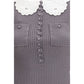 Self-Portrait Gray Viscose Shirt