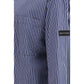 Balenciaga Blue Cotton Pattern Shirt