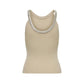 Only Beige Nylon  Elastane Tank Tops
