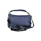 Mario Valentino Blue Polyurethane Women's Bag with Adjustable Strap and Pocket