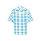 Prada Blue Cotton Pattern Shirt