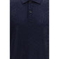 Burberry Blue Wool Polo Shirt