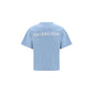 Balenciaga Blue Cotton T-Shirt