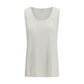 P.A.R.O.S.H. White Linen Sleeveles T-Shirt