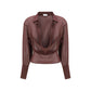 The Andamane Purple Silk Blouse