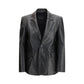 Balenciaga Black Calf Leather Bos Taurus Leather Jacket
