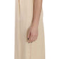 Dolce & Gabbana Beige Silk Column Cap Sleeve Gown Dress