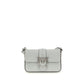 PINKO Gray Calf Leather Bos Taurus Shoulder Bag