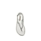 Casadei Silver Calf Leather Bos Taurus Flat Sandals