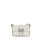 PINKO White Calf Leather Bos Taurus Shoulder Bag