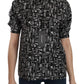 Dolce & Gabbana Black Musical Instrument Collared Blouse Shirt