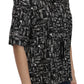 Dolce & Gabbana Black Musical Instrument Print Silk  Top