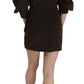 Dolce & Gabbana Brown Corduroy Bodycon Cotton Mini Dress