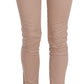 CRISTINAEFFE Brown Low Waist Slim Fit Skinny Cotton Pants