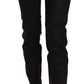 John Galliano Cotton Black Mid Waist Skinny Denim Jeans