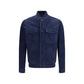 Salvatore Santoro Blue Calf Leather Bos Taurus Bomber