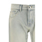 7FOR Beige Cotton Bootcut Jeans
