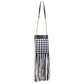 Versace Black And White Leather And Textile Shoulder Bag