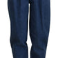 Dolce & Gabbana Blue Cotton High-Waisted Jean
