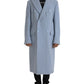 Dolce & Gabbana Blue Cashmere Trench Coat