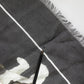 Dolce & Gabbana Black Modal Wool Dog Print Fringed 178cm x 64cm Scarf