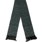 Dolce & Gabbana Green Silk Floral Pattern Fringed 135cm X 16cm  Scarf
