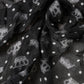 Dolce & Gabbana Black Wool Crown Print Fringe Neck Wrap 180cm x 65cm Scarf