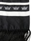 Dolce & Gabbana Black Silk Crown Fringe Neck Wrap 173cm x 32.5cm Scarf