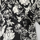 Dolce & Gabbana Black White Silk Floral Print Fringe 136cm X 15.5cm  Scarf