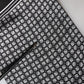 Dolce & Gabbana Black Silk Geometric Fringed Foulard 140cm x 15cm Scarf