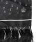 Dolce & Gabbana Black White Silk Dotted Print Foulard 140cm X 15cm Scarf