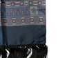Dolce & Gabbana Blue Silk Crown Geometric Wrap Foulard 184cm X 33cm Scarf
