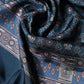 Dolce & Gabbana Blue Silk Crown Geometric Wrap Foulard 184cm X 33cm Scarf