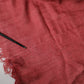 Dolce & Gabbana Red Cashmere Silk Fringe Wrap Foulard 200cm X 70cm Scarf
