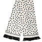 Dolce & Gabbana White Black Polka Dot Neck Wrap Foulard 165.5cmx32cm Scarf