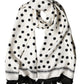 Dolce & Gabbana White Black Polka Dot Neck Wrap Foulard 165.5cmx32cm Scarf