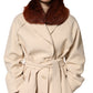 Dolce & Gabbana Brown Mink Fur Collar Women Neck Wrap 60cm x 14cm  Scarf