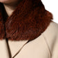 Dolce & Gabbana Brown Mink Fur Collar Women Neck Wrap 60cm x 14cm  Scarf