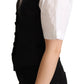 Dolce & Gabbana Solid Black Silk Sleeveless Waistcoat Vest Top