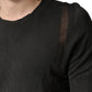 Dolce & Gabbana Dark Grey Cotton Crewneck Short Sleeve