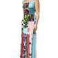 Dolce & Gabbana Multicolor Patchwork Silk Sleeveless Dress