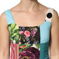 Dolce & Gabbana Multicolor Patchwork Silk Sleeveless Dress