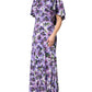 Dolce & Gabbana Purple Floral Silk Stretch Elegant Gown  Dress
