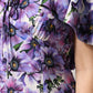 Dolce & Gabbana Purple Floral Silk Stretch Elegant Gown  Dress